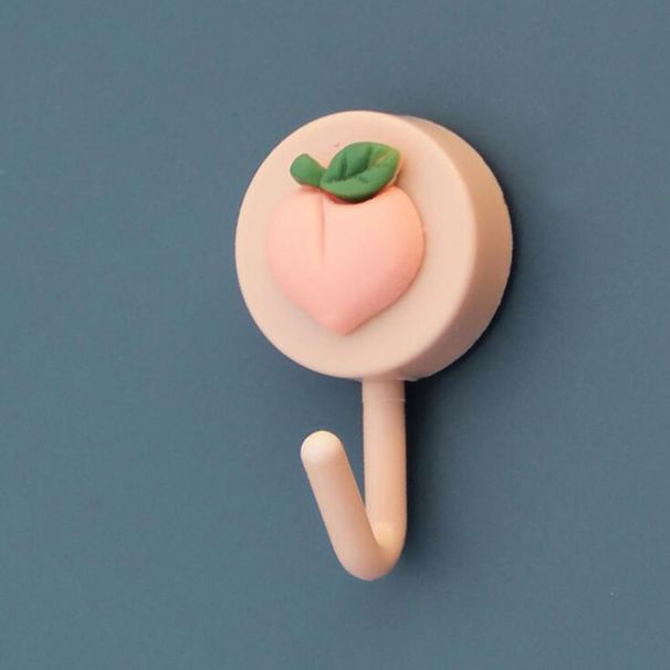 23Pcs Lovely Small Adhesive Hooks Towel Brush Sponge Hanging Hook Self Adhesive Wall Hanger Fruit Vegetable Shape Hook_voghion.com