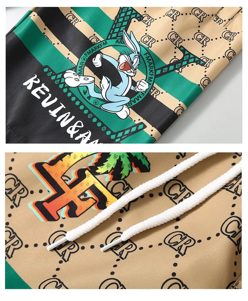 Shorts décontractés en soie de glace européenne marque de mode pour hommes vêtements d'extérieur minces 2023 nouveaux capris de plage de sport pour hommes_voghion.com