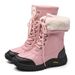 Women's Outdoor Winter Boots With Fur Lining - Lace Up Ankle Snow Shoes For Women Plus Size Available_voghion.com