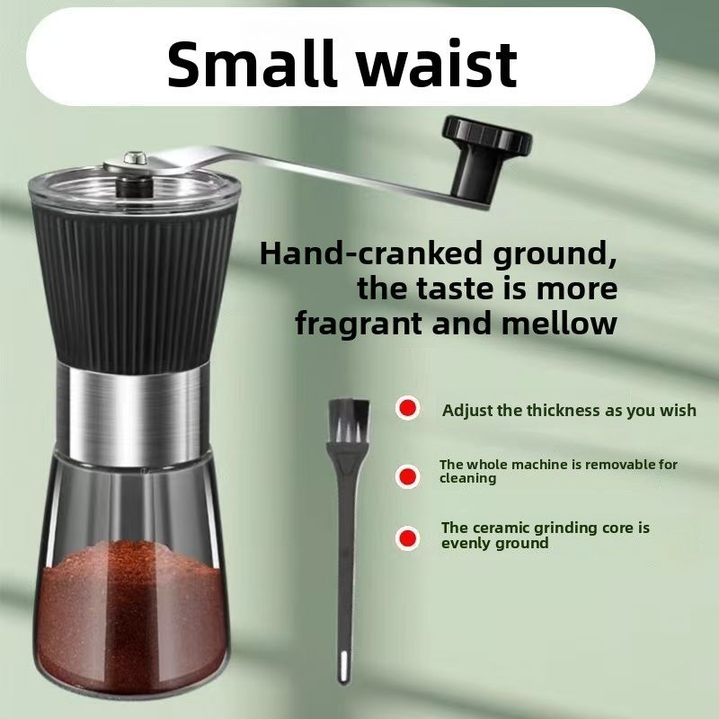 Coffee Machine Student Dormitory Small Waist Hand-cranked Bean Grinder Portable_voghion.com