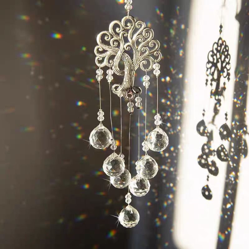 Tree Of Life Sun Catcher Crystal Wind Chime Pendant Room Hanging Decoration Graduation Birthday Gift Wall_voghion.com