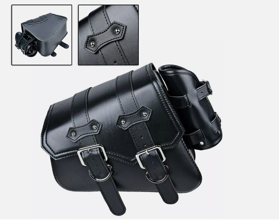 Sacoches de moto en cuir PU, pochette latérale pour outils, sacoche de selle gauche/droite pour Harley Sportster XL883 1200 48 72_voghion.com