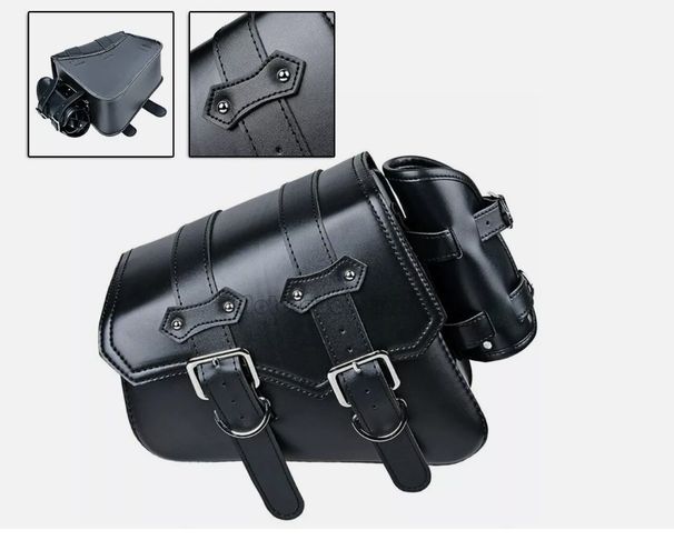 Sacoches de moto en cuir PU, pochette latérale pour outils, sacoche de selle gauche/droite pour Harley Sportster XL883 1200 48 72_voghion.com