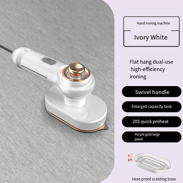 Mini elektrisch strijkijzer, handstrijkmachine, draagbare huishoudelijke handstrijkmachine, nat en droog, draagbare elektrische strijkmachine_voghion.com