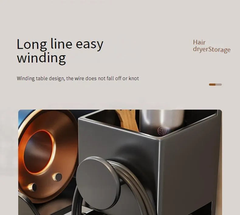 Stainless Steel Punch Free Hair Dryer Rack Wall Mounted Bathroom Hair Dryer Storage Rack Wall Mounted Hair Dryer Rack_voghion.com