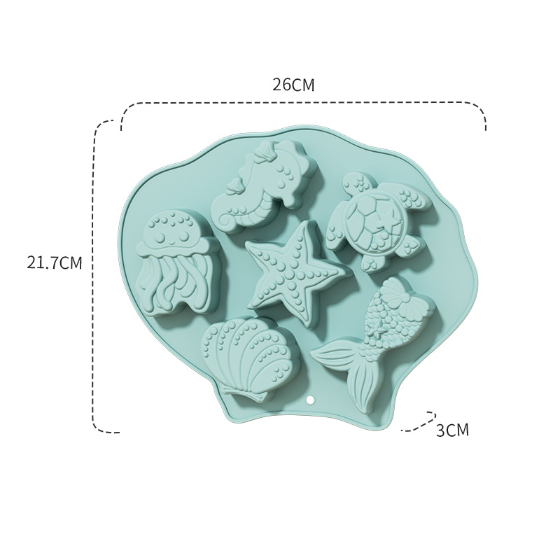 6-Cavity Silicone Donut Mold - Heat-Resistant Baking Tray For Cake Cookies & Chocolate Food-Grade DIY Dessert Tool​_voghion.com