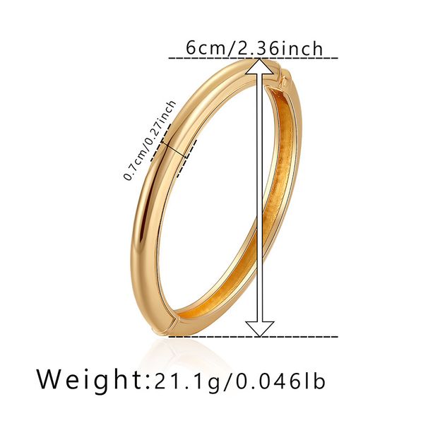 Temperament ladies bracelet plain circle smooth circle bracelet design sense_voghion.com