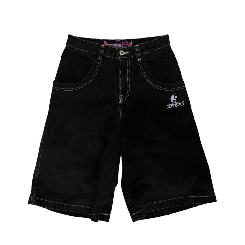 2024 Summer Hip Hop Loose Straight High Street Casual Fashion Brand Printed denim capris_voghion.com