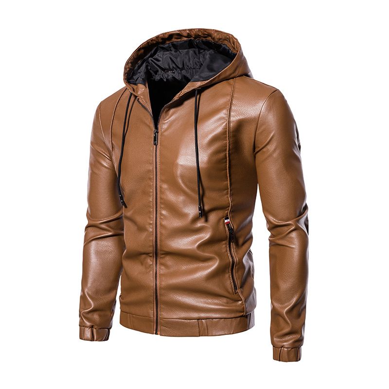 Giacca da motociclista in morbida pelle di tendenza per giovani uomini, giacca casual da lavoro nuova autunno e inverno 2024_voghion.com
