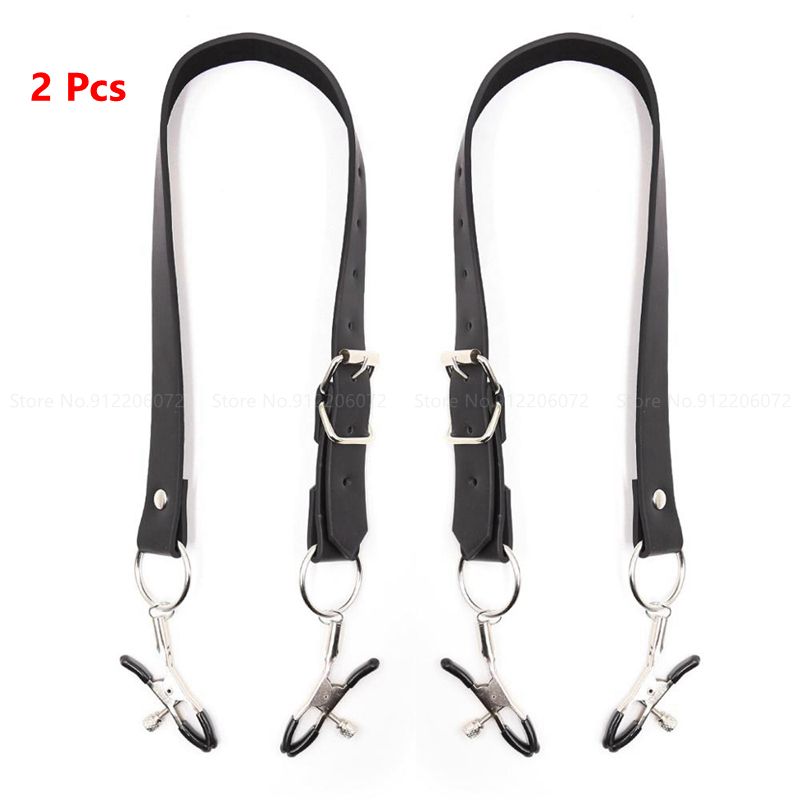 Sangles d'écartement des lèvres avec pinces, enveloppe de retenue autour des cuisses, 2023, Humiliation P Nipple C er 2024_voghion.com