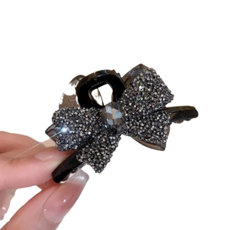 Einfache Mode Schleife Medium Grab Clip Semi-Updo Haar Zubehör_voghion.com