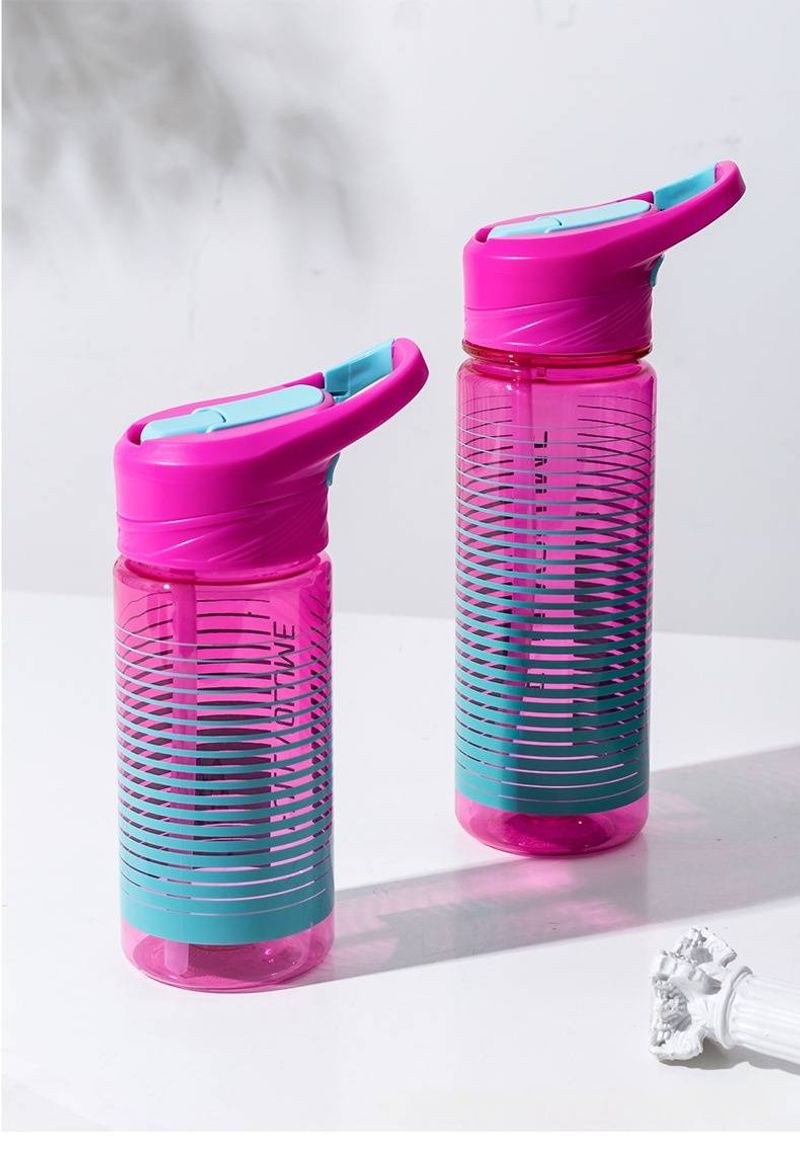 Tritan Sport Waasserfläsch mat Stréi - 18oz BPA-fräi Kanner & Erwuessener Drénkbecher Fir Outdoor, Fitnessstudio, Schoul (auslaffest, haltbar, spullmaschinnfest)_voghion.com