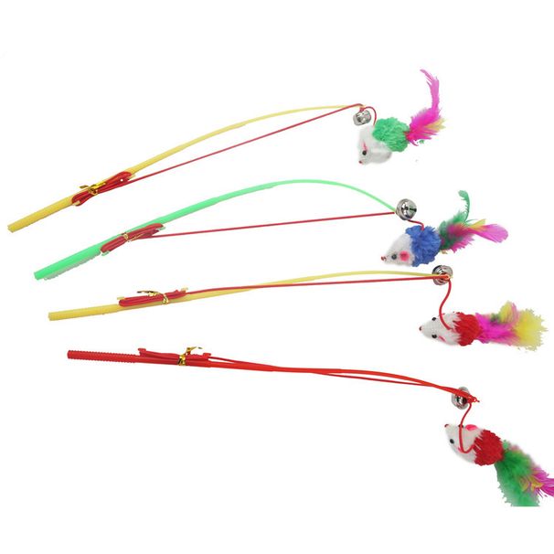 Riepilogo di 58 bacchette interattive per gatti con nappe e bastoncini di plastica per alleviare la noia_voghion.com