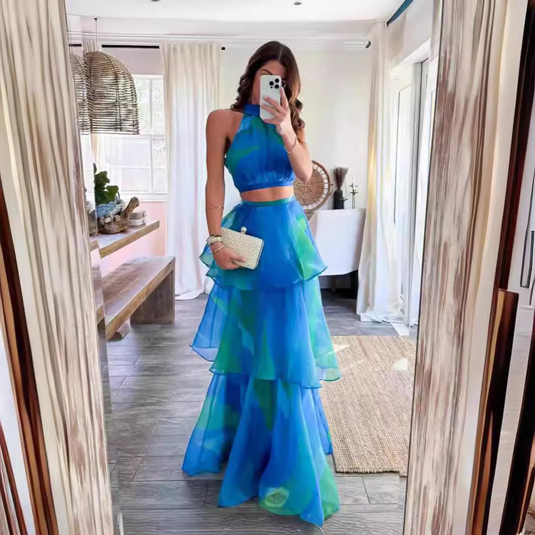 Ženska modna mrežasta torta suknja bez rukava do struka_voghion.com