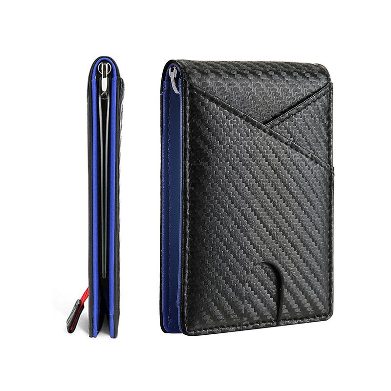 Carbon Fiber Wallet Business Vertical Wallet Men's Bank Card Wallet Money Clip Dollar Clip_voghion.com