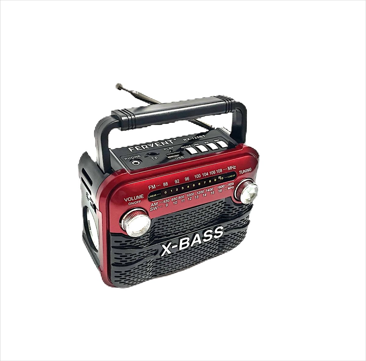 Przenośne, kompaktowe radio FM, moc wyjściowa 3 W, odtwarzanie FM/AM/SW1-6/USB/TF/BT, latarka domowa wielopasmowa, można jej używać w pomieszczeniach_voghion.com