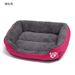 All-Season Candy Color Square Teddy Pomeranian Dog Mat PP Cotton Pet Bed_voghion.com