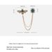Broșă cu ciucure de albină de designer, lanț de personalitate vintage, cu smarald, corsaj, pin de guler, pin de jachetă, accesoriu_voghion.com