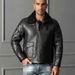 Men’s Shearling Leather Jacket – Slim-Fit Vintage Flight Bomber With Cracked Lamb Skin & Wool Lining (Urban Streetwear)_voghion.com