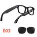 E03 Smart Glasses mit 800-W-KI-Kamera, HD-Foto/-Video, Sprachanruf und Übersetzung, Doppellinse (schwarz)_voghion.com