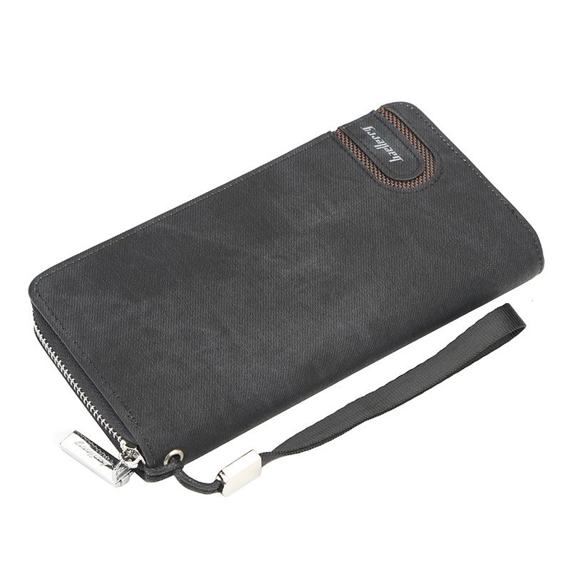 Herren Geldbörse Lange Baellerry Reißverschluss Geldbörse Herren Jugend Casual Handtasche Herren Handschlaufe Clutch_voghion.com