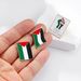 Yamaler Palestine Brooch Palestine National Flag Color Matching Smooth Polished Anti-slip Wear-resistant Corruption Resistant_voghion.com