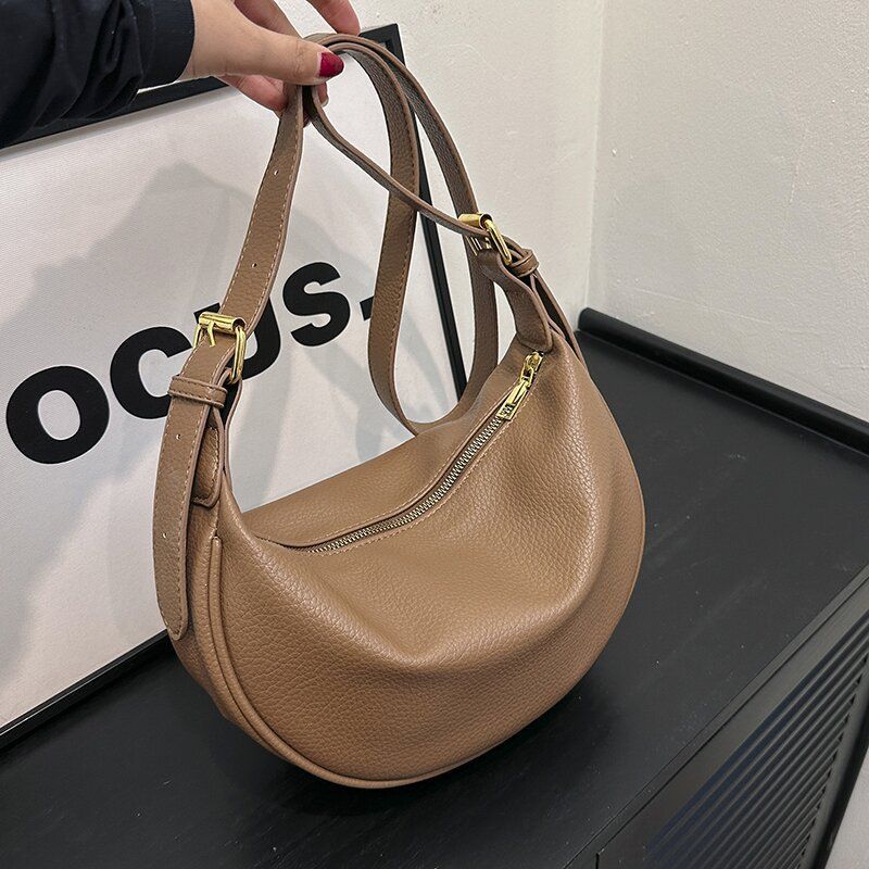 Einfach und modisch für Frauen 2024 neue Farbe kontrastierende Einzelschulter Sattel lässig vielseitig Crossbody Knödel_voghion.com