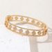 Minimalist Diamond Classic Hollow Four-Leaf Clover Bangle For Women Versatile Clasp Micro Inlaid Zirconia Bracelet_voghion.com
