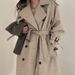 Chic Korean Winter Coat – French-Inspired Long Wool Blend Trench With Double-Breasted Belt, Oversized Lapel & Thick Warm Fabric_voghion.com