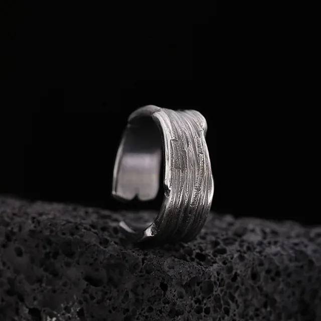 Heiße Verkäufe Heiße Verkäufe Vintage Silber Überzogene Unregelmäßige Ringe für Männer Mode Domineering Geknackt Gehämmert Öffnung Ring Einstellbar Schmuck Männlich_voghion.com