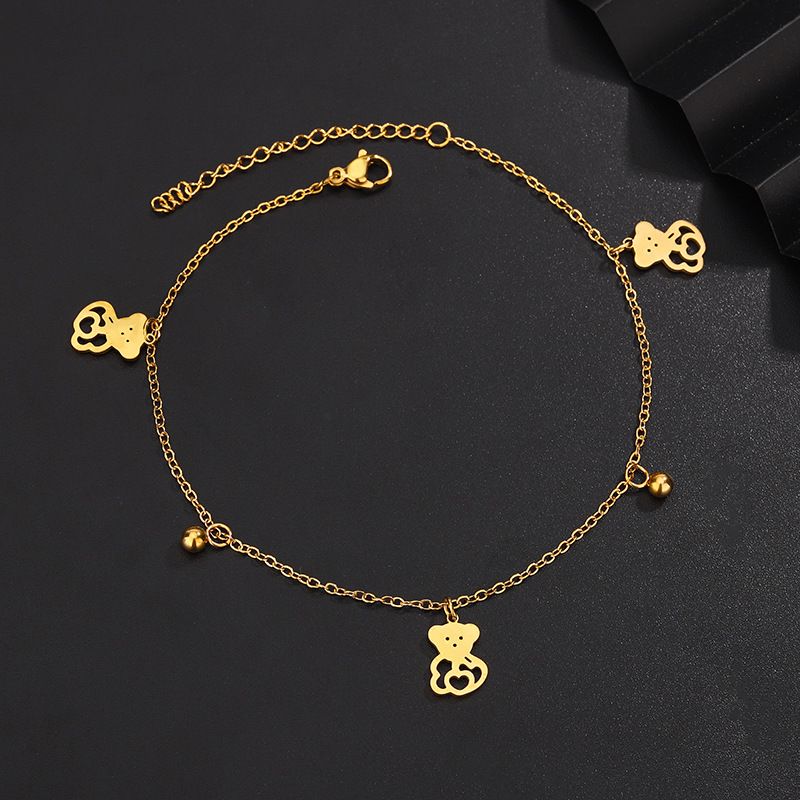 Bracciale alla caviglia in acciaio inossidabile, stile sudafricano indonesiano, versatile, elegante, galvanizzato, resistente alla luce._voghion.com