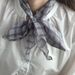 Koreanischer Plaid End Curl Spring Breath, dünner Schal mit künstlerischem Temperament und trägem Geschmack, Bänder_voghion.com