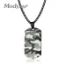 Pendant Necklaces Modyle Cool Camouflage Dog Tag Necklace For Men Stainless Steel Soldier Army Male Collar_voghion.com