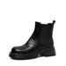 Cameido Women's thick-soled boots, British-style chimney short boots for autumn and winter 2024, women's boots with fleece sleeves._voghion.com
