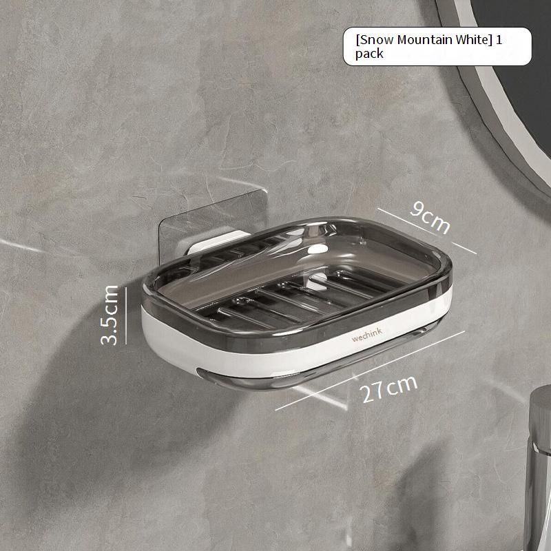 Wall-Mounted Soap Dish With Drainage No Drill Bathroom Organizer Single Double Layer Rustproof Quick-Dry Design For Shower Bathroom_voghion.com