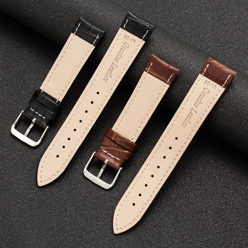 Watch Calf Strap With Genuine Leather, Needle Buckle, Watch Accessories | Universal  Genuine Leather Wristband_voghion.com
