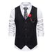 Herren Vintage Gestreifte Weste Herren Trauzeuge Einreihige Weste_voghion.com