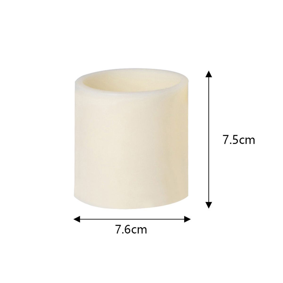 Remote Control LED Flameless Candles Set - White & Cream Shells, 3/4/5/6 Inch, Customizable Printing, Wedding & Home Decor,_voghion.com