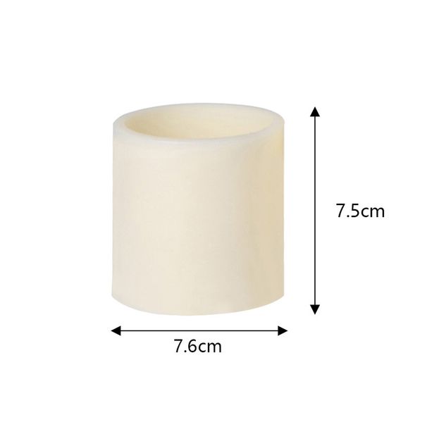 Remote Control LED Flameless Candles Set - White & Cream Shells, 3/4/5/6 Inch, Customizable Printing, Wedding & Home Decor,_voghion.com