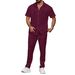 Herren Sommer Neues Einfarbiges Hemd Mit Knopftasche Und Kurzarmhose Zweiteiliges Set_voghion.com