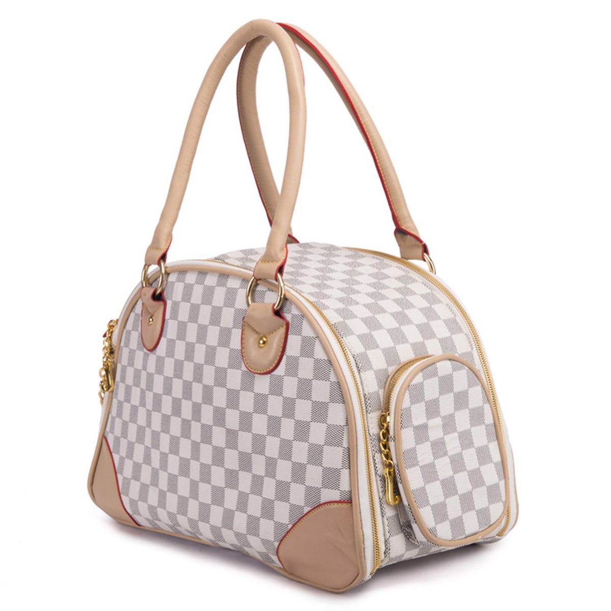 Pet Carrier Bag For Small Dogs Cat Portable Washable Puppy Carrier Waterproof Premium PU Leather_voghion.com