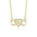 Minimalist New Knot Necklace: Figure - 8 Heart Cross Clavicle Chain_voghion.com