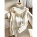 Women's Clothing High End And Beautiful White Turtleneck Sweater For Women Winter Soft And Lazy Style Inner Wear Base Knitted Top_voghion.com