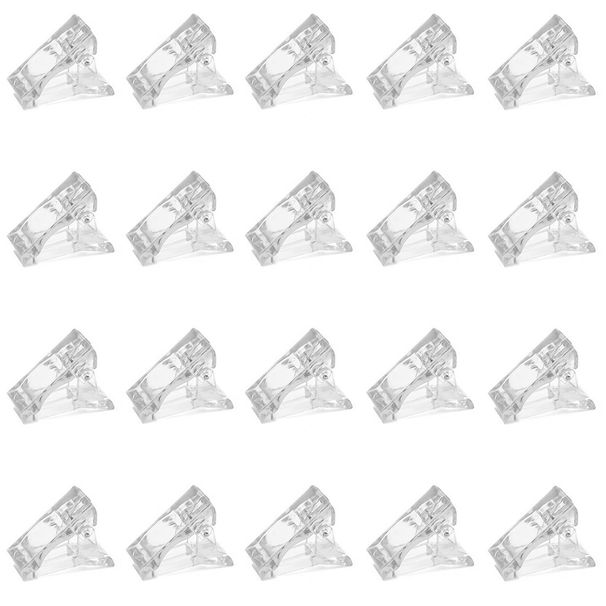 20Pcs Nail Tip Clips Quick Building Poly Gel UV LED Builder DIY Transparent Finger Tip Extension Tool_voghion.com