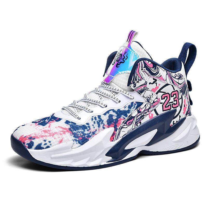 Unisex Schong nei Basketballschong High Top Kampfstiefelen fir Kanner Jongen mëttelgrouss a grouss Kanner Studenten Training Laf Sport_voghion.com
