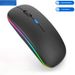 Nuovo mouse wireless Bluetooth a doppia modalità, carica silenziosa, computer portatile, ufficio, gioco, mouse wireless luminoso_voghion.com