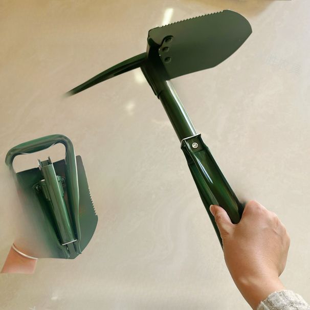 Outdoor Engineer Portable Self-Defense Camping Fishing Folding Military Pickaxe Small Car Shovel_voghion.com