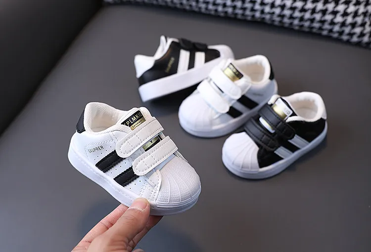 Spring And Autumn Children's Sneakers, White Shoes, Soft Sole Toddler Shoes, Boys' Sports Shoes, Girls' Baby Shoes, Baby Shoes, Shell Toe_voghion.com