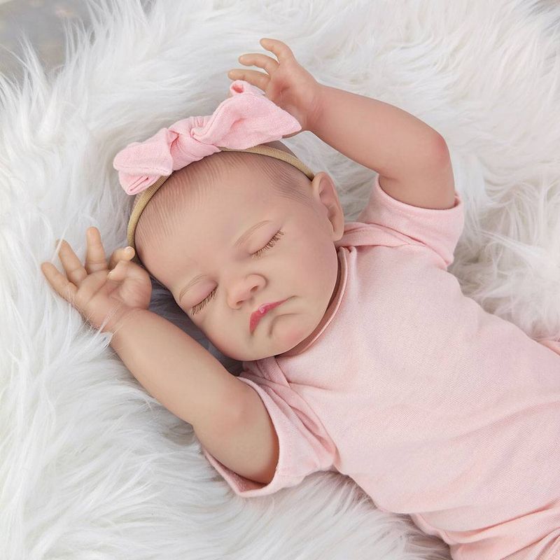 46 tum Realistisk Reborn Baby Doll Målad Färdig Sova Nyfödd Baby 3D Hud Synliga ådror Samlarkonstdocka_voghion.com