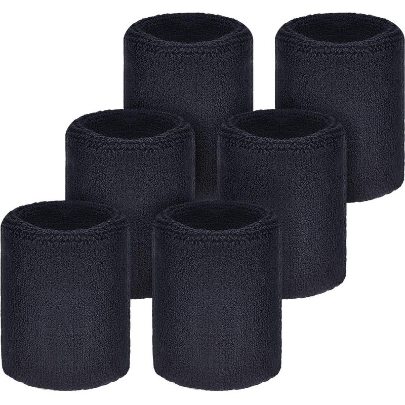 6 Wrist Sweatbands, Sports Wristbands, Absorbent Sweatbands For Competitions, Suitable For Basketball, Tennis, Soccer, And Running_voghion.com